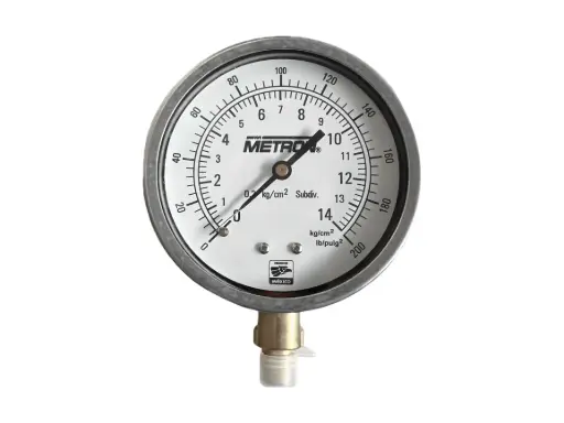 [MAN-10140/14-2] MANOMETRO 0-14 KG C.I. - 1/4 IN - METRON