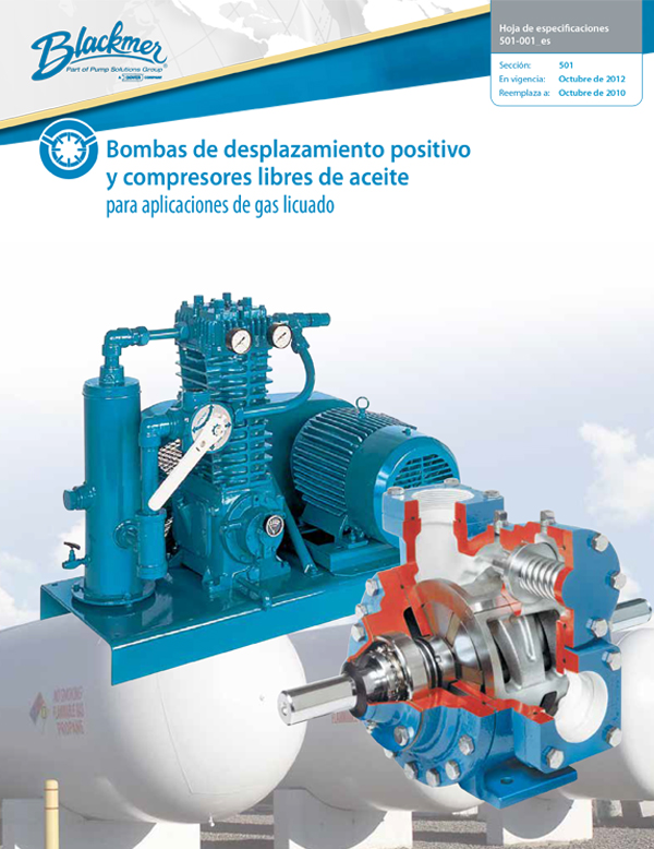 Bombas de Desplazamiento positivo y compresor libres de aceite para Gas LP Blackmer